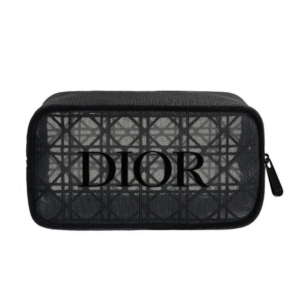 Dior Black Mesh Trousse Pouch Limited Edition 2025 Cosmetic / Makeup Bag
